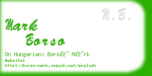 mark borso business card